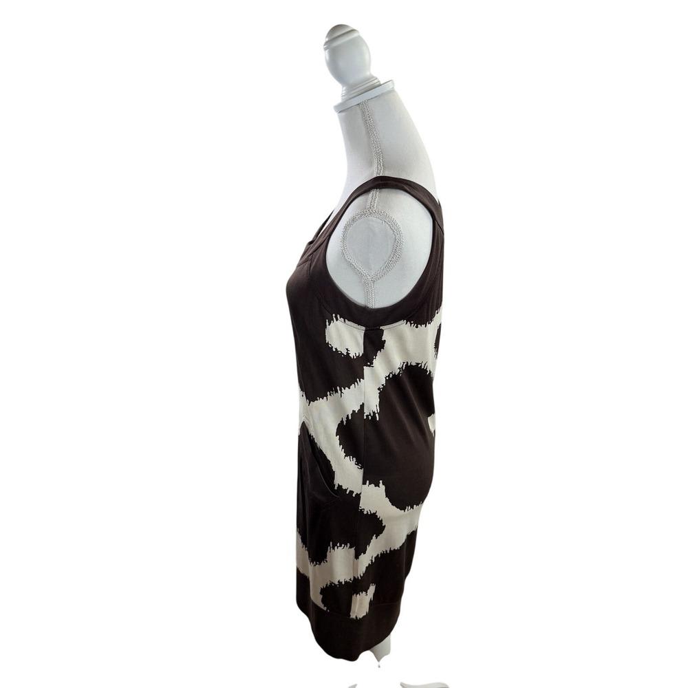 Diane‎ Von Furstenberg Cookie Island Clover 100% Silk Dress Brown & Cream Size 2 - Picture 3 of 6